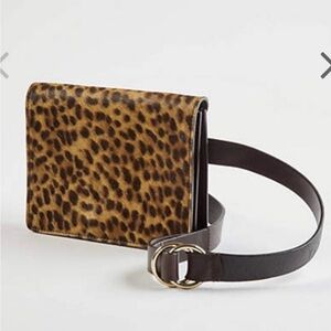 Hair calf belt bag